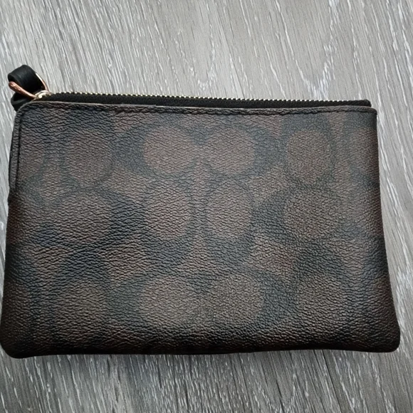 Coach Black and Brown Wristlet - Picture 2 of 9